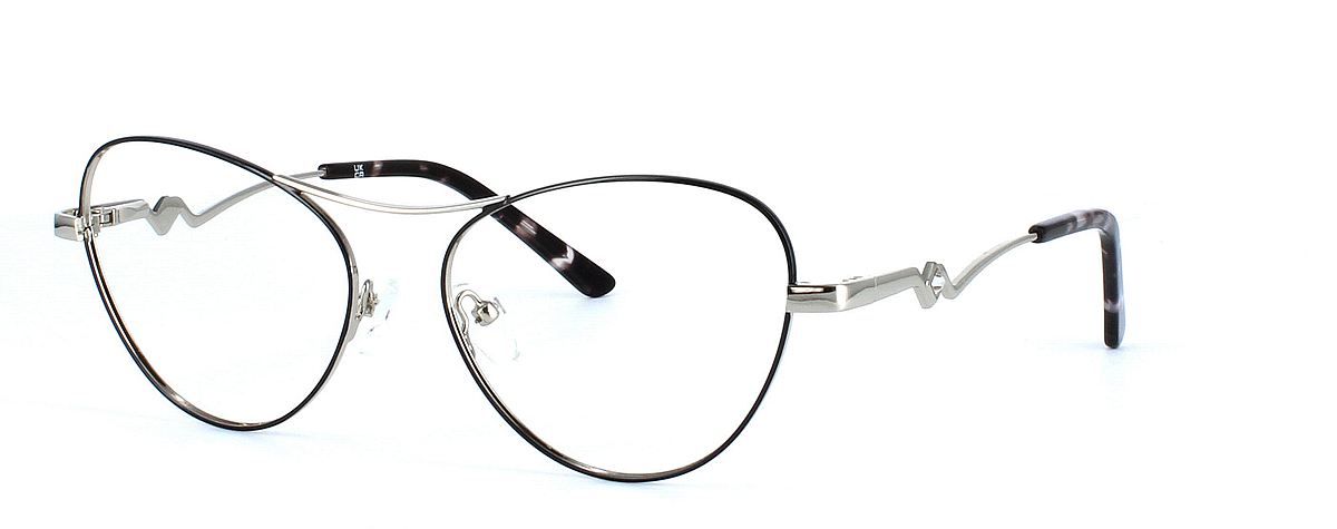 Auriga - Ladies 2-tone black & silver metal glasses - image view 1