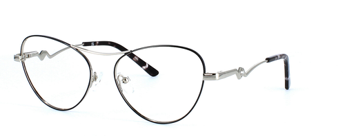 Auriga - Ladies 2-tone black & silver metal glasses - image view 1