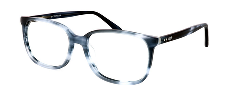 Faringdon - unisex acetate glasses in blue and crystal with matching sprung hinge temples - image view 1