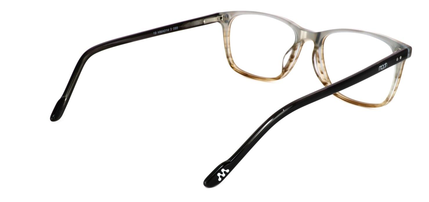 Zelah - unisex plastic glasses - shiny light brown stripe - image view 4