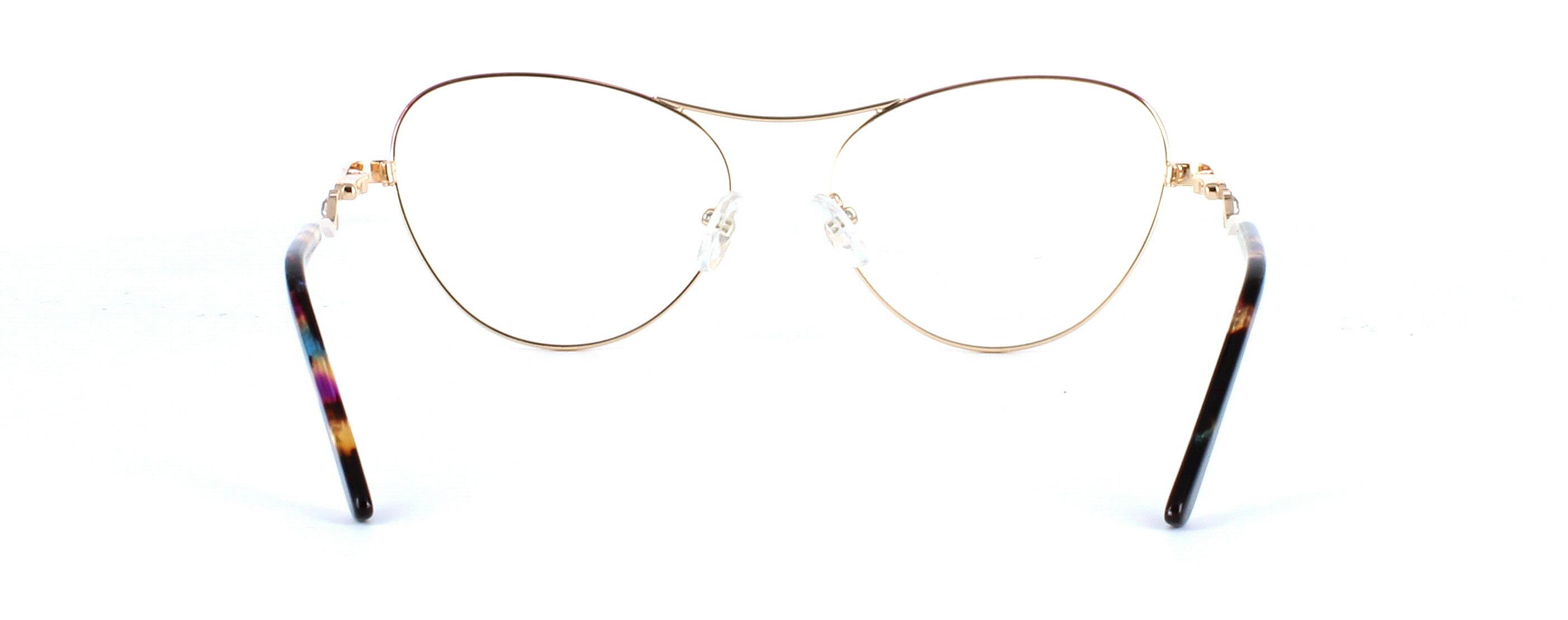 Auriga - pink & gold ladies metal glasses frame - image view 3