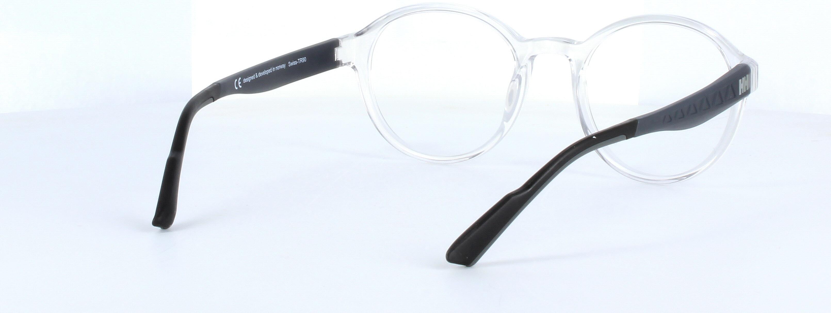 Helley Hansen 1063 - Round shaped unisex glasses in clear crystal with grey arms - image view 4