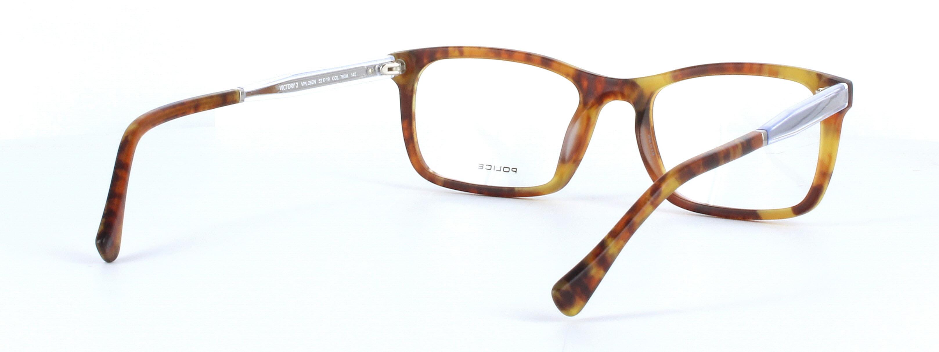 Police VPL262N 763 - Unisex designer acetate glasses in light tortoise - image view 4