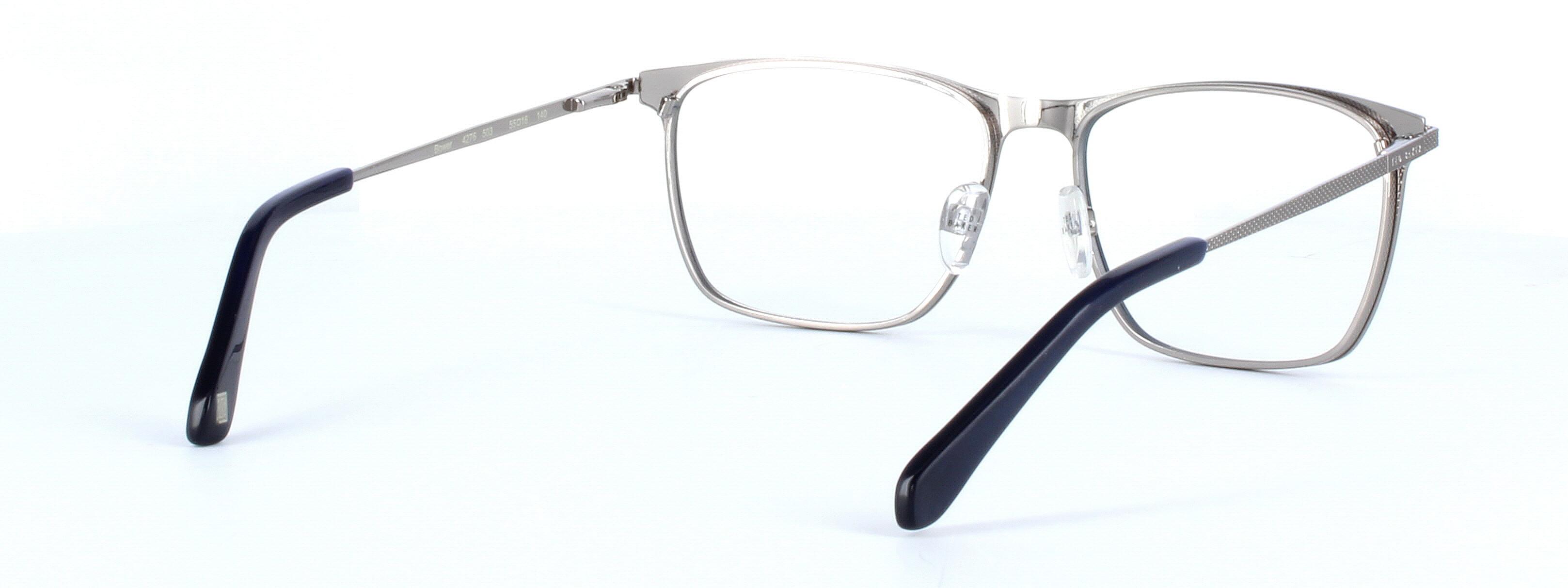 Ted Baker 4276 - Unisex designer metal glasses frame - blue and silver - image view 4