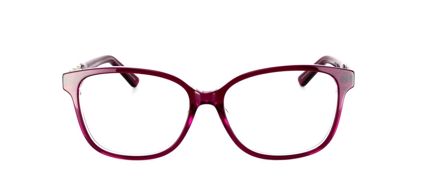 Halifax - Ladies shiny burgundy acetate frame with decorative temple - image view 5