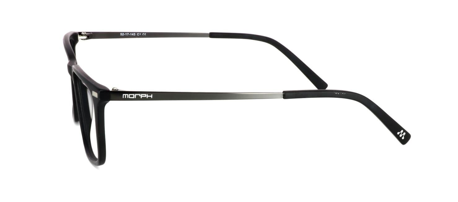 Harper - matt black plastic unisex glasses - image view 2