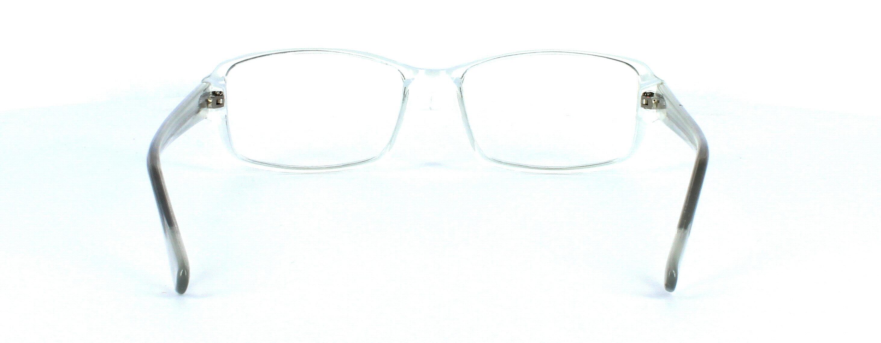 Chico - crystal clear rectangular shaped acetate glasses frames - image view 3