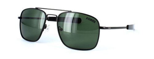 Tommaso - Gent's aviator style prescription sunglasses in black - choose green, brown or grey tints inc in the price - image view 1