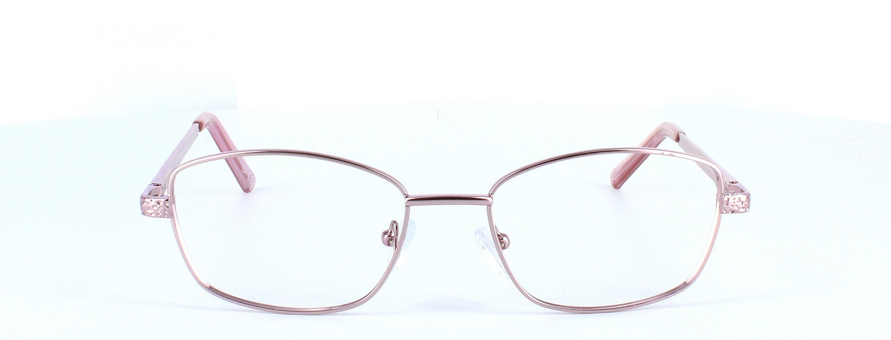 Sophia - Ladies rectangular shaped metal glasses with sprung hinge temple - image view 5