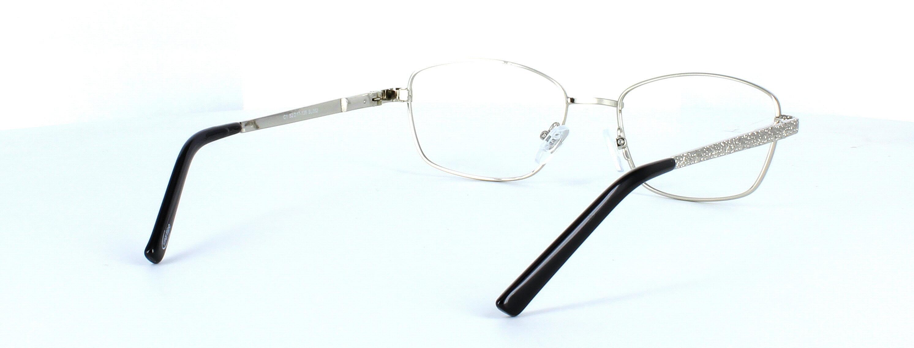 Sophia - Ladies silver metal glasses frame - image view 4