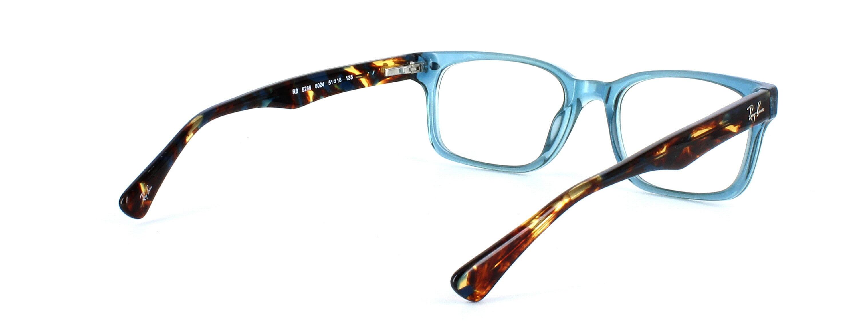 Ray Ban glasses - model 5286 8024 - unisex acetate clear blue and tortoise - image 5