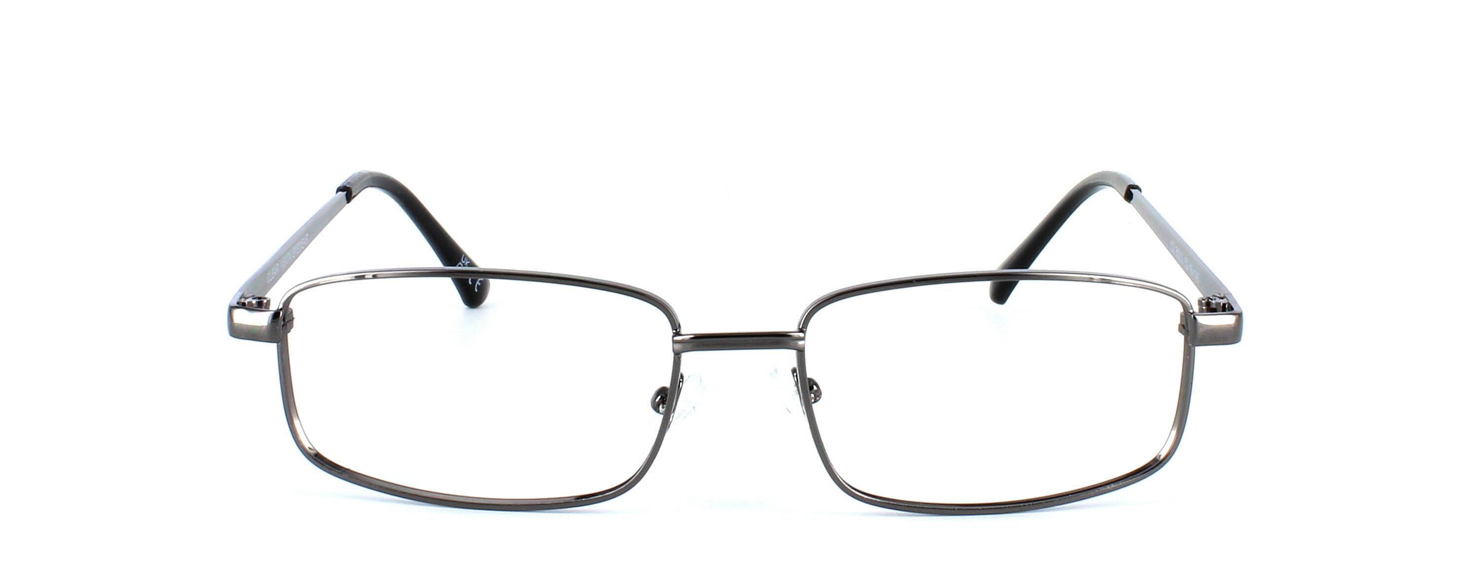 Verwood - Gents full-rim metal glasses here in gunmetal - image view 2