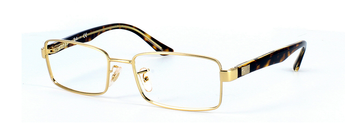 Ray Ban 62701 Gold - Gent's narrow full metal rectangular shaped glasses in gold - image view 1