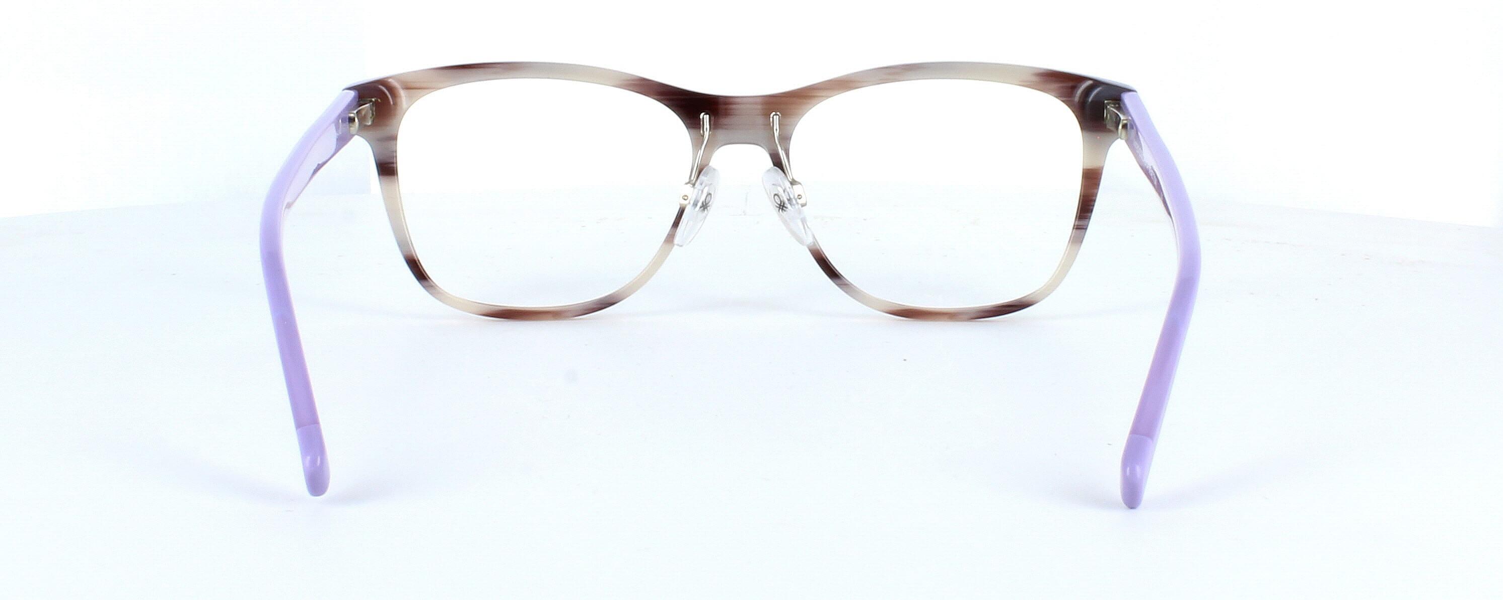 Benetton BEO1003 746 - Women's hand made acetate with light coloured tortoise front face and mauve-coloured arms - image view 3