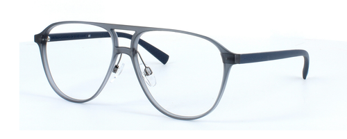 Benetton BEO1008 001 - Matt grey aviator style acetate for men with dark blue arms - image view 1