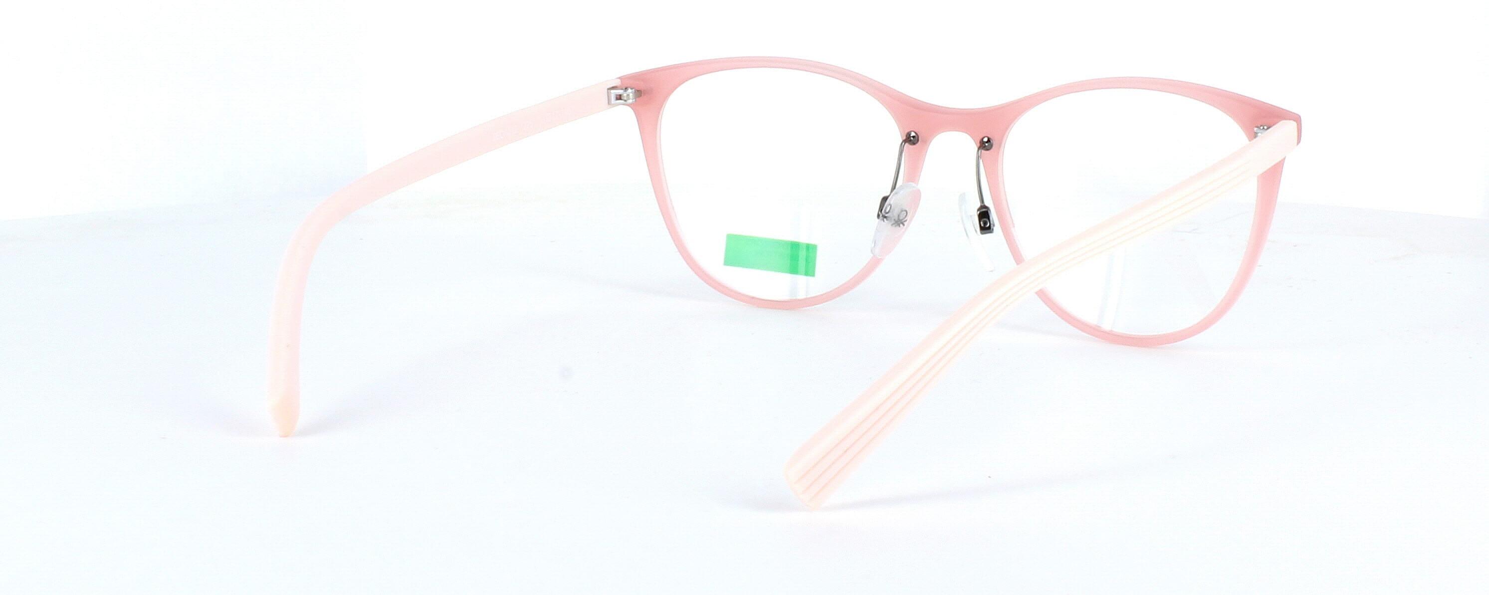 Benetton BEO1012 225 - Women's TR90 crystal pink lightweight glasses frame with round shaped lenses - image 5