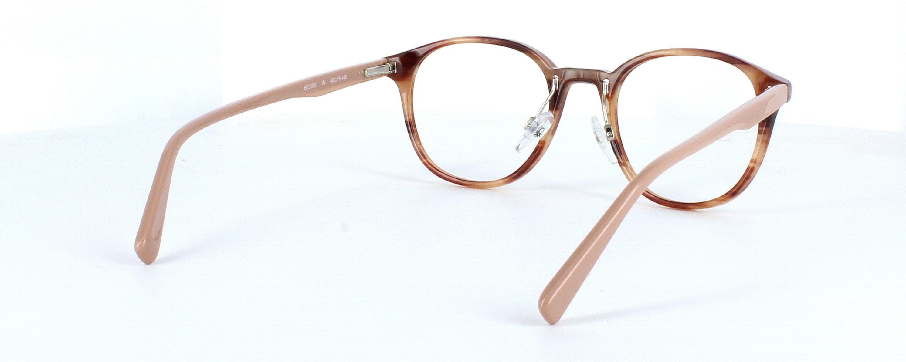 Benetton BEO1007 151 - Women's tortoise round shaped plastic glasses image 4