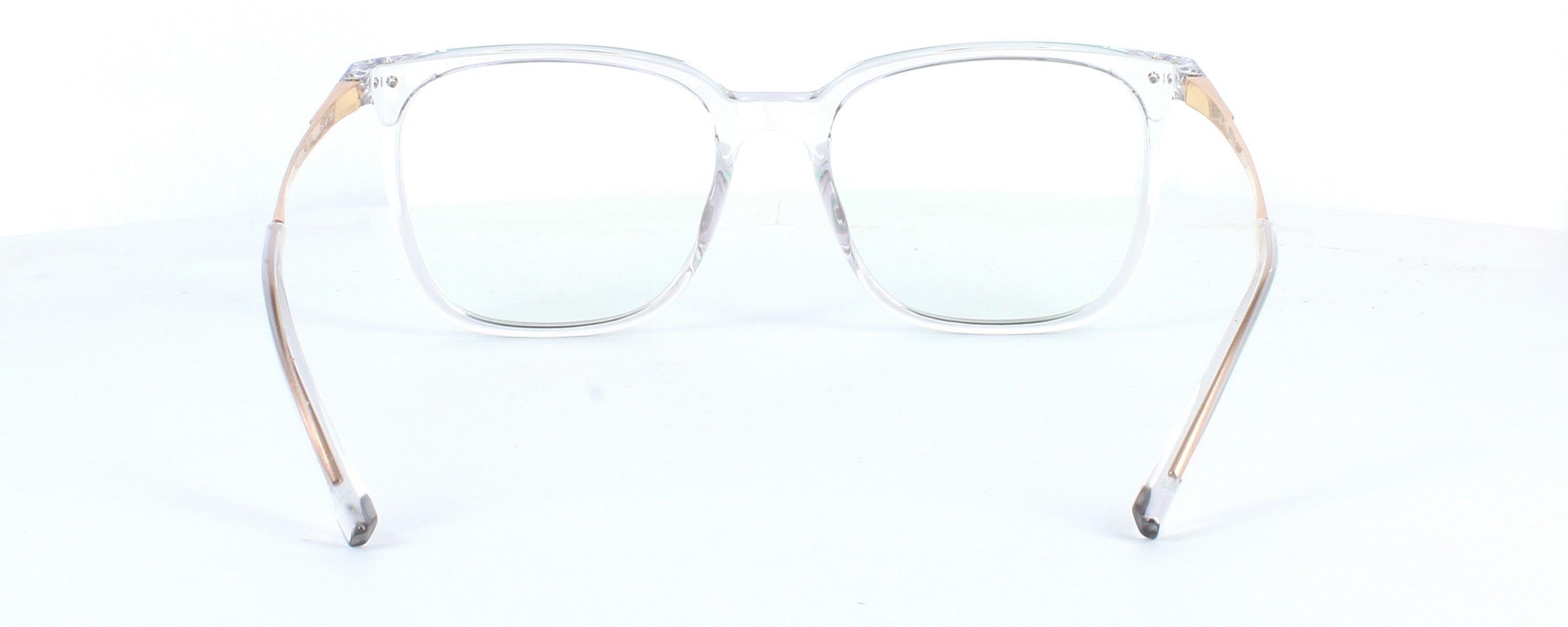Edward Scotts ST6202 - Clear crystal - Gent's acetate frame with square shaped lenses with silver titanium arms - image view 4