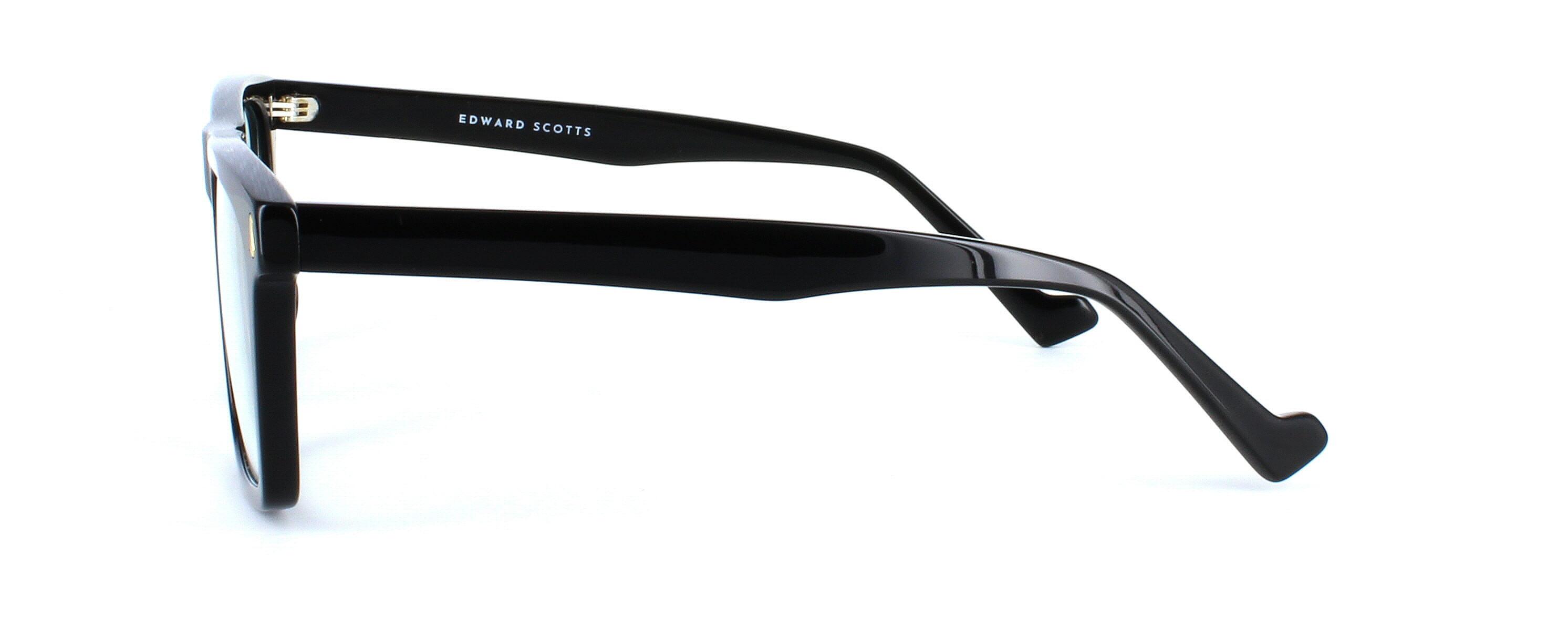 Edward Scotts PS8809 - Shiny black - Gent's bold chunky acetate glasses with rectangular shaped lenses - image view 3