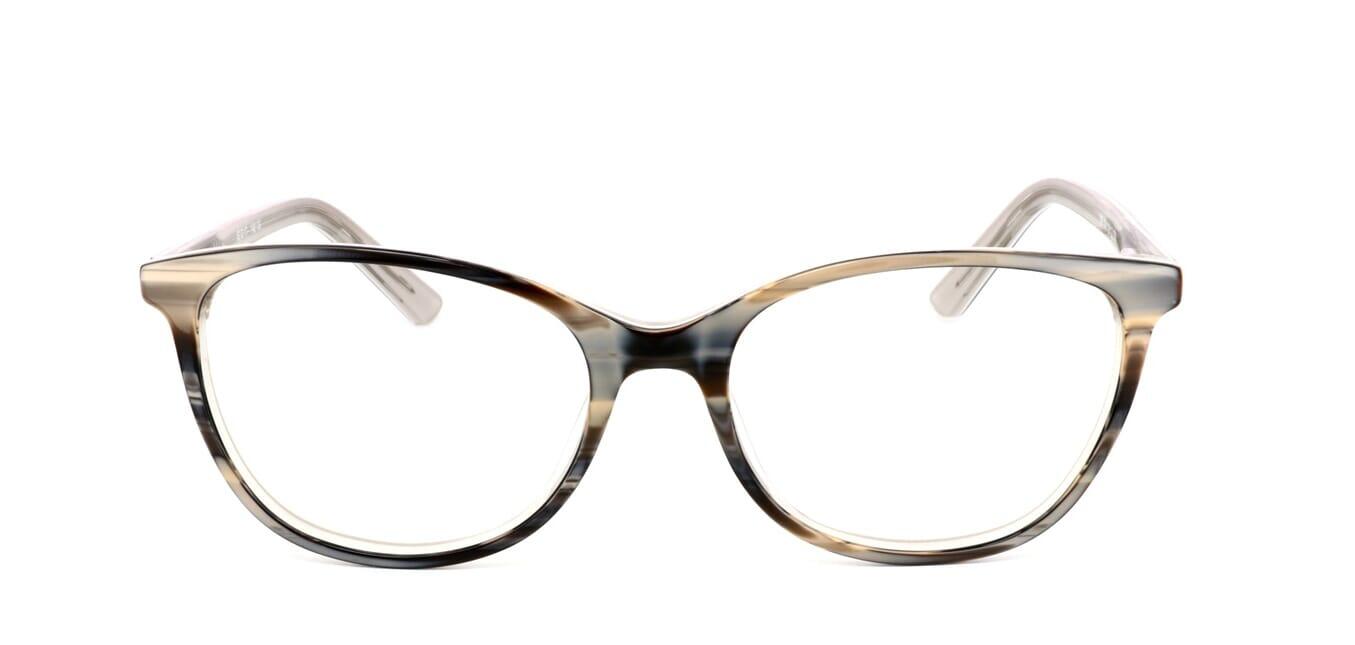 Tropea - Ladies shiny brown stripe acetate glasses frame - image view 5