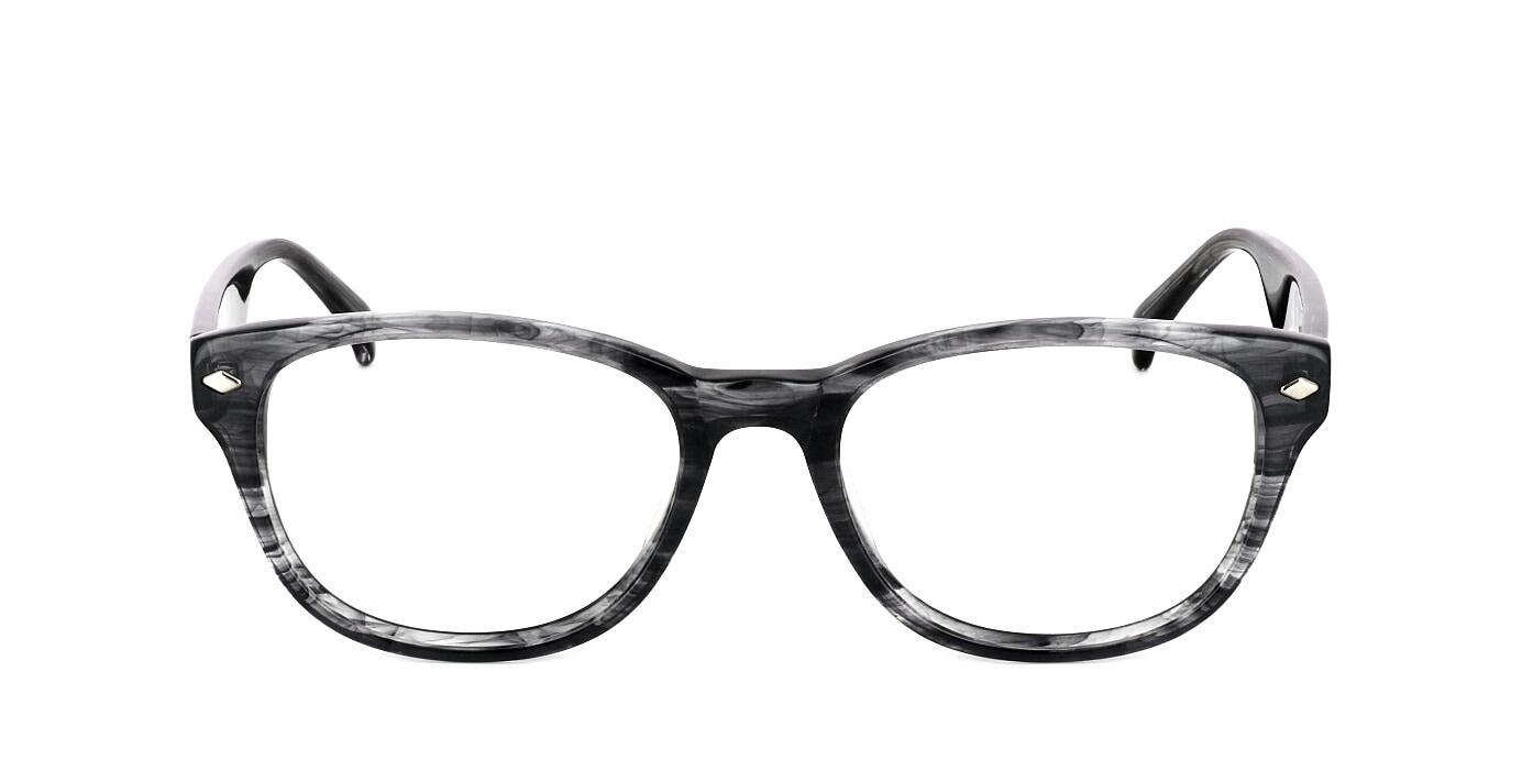 Caprona - Ladies mottled grey plastic frame with sprung hinge temples - image view 5