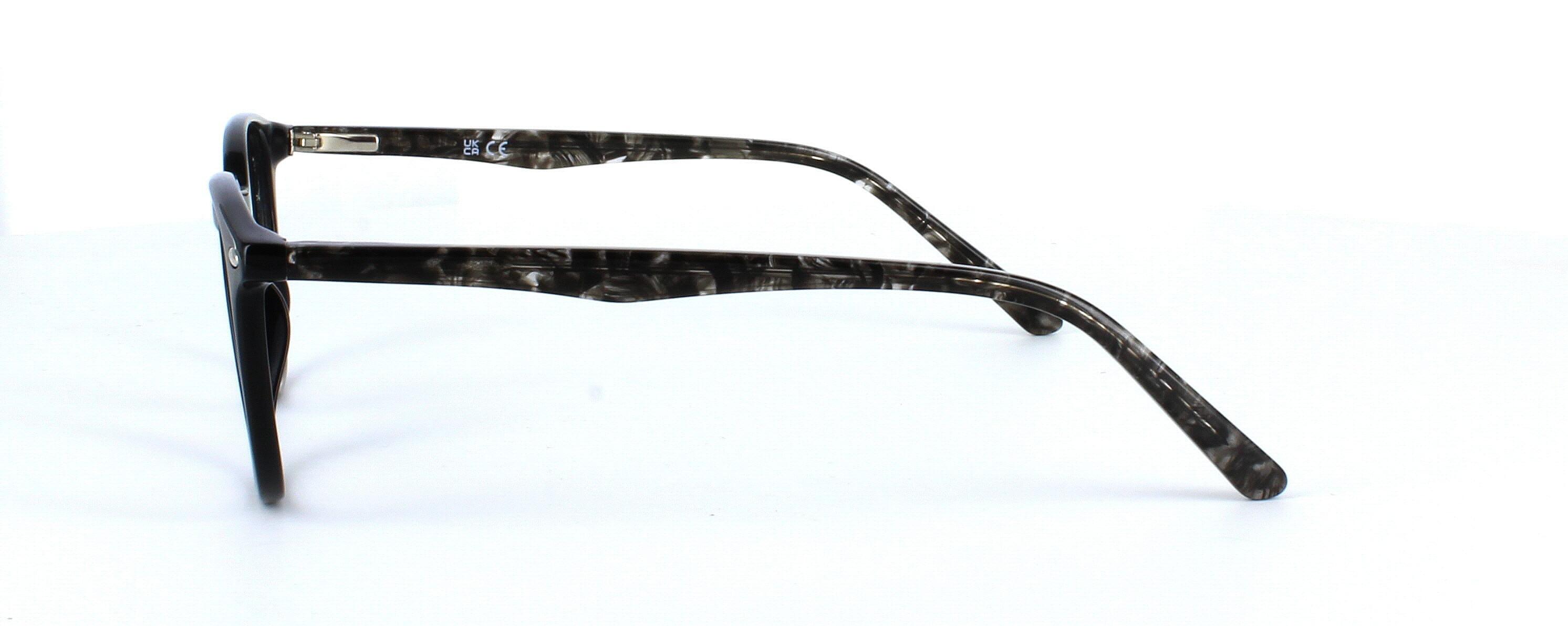 Canis - shiny black plastic round shaped glasses frame - image 3