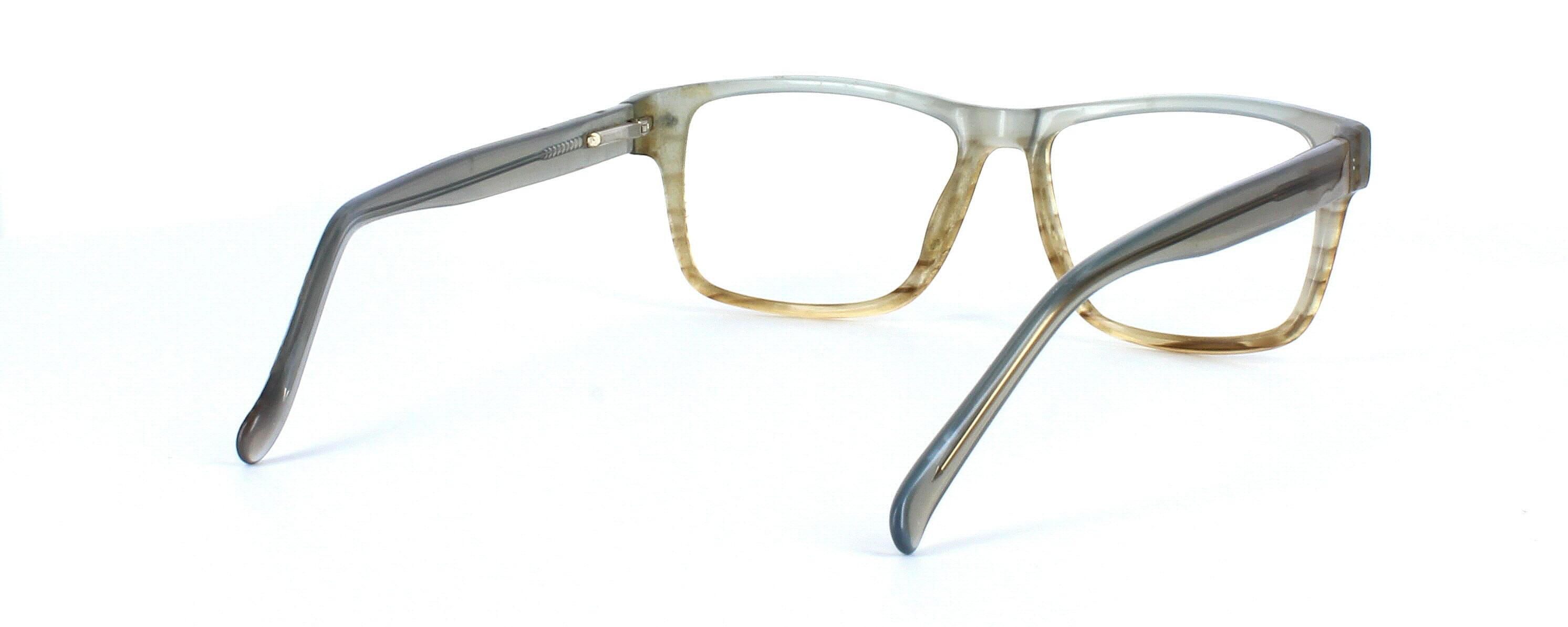Cortino - Grey to brown graduated acetate glasses frame for men and women with sprung hing temples and crystal grey arms - image view 5