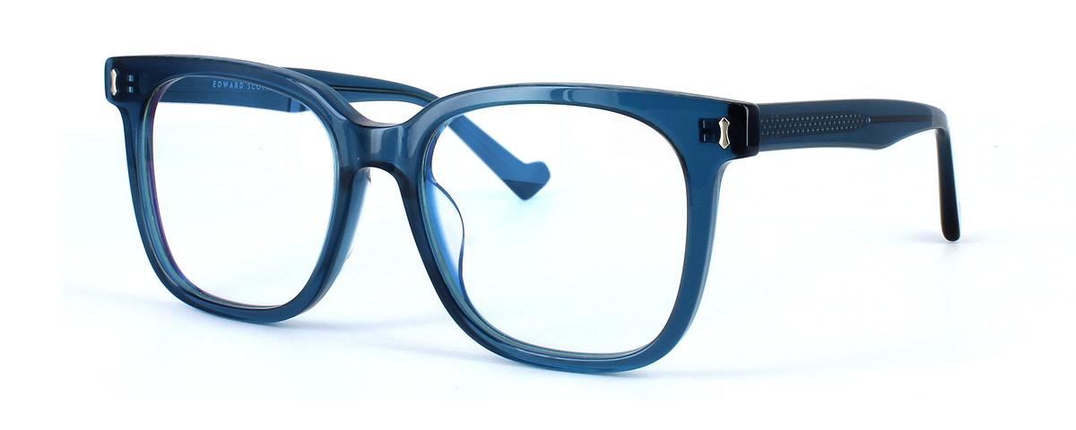 Edward Scotts PS8808 - Blue - Gent's bold statement square shaped acetate glasses frame - image view 1