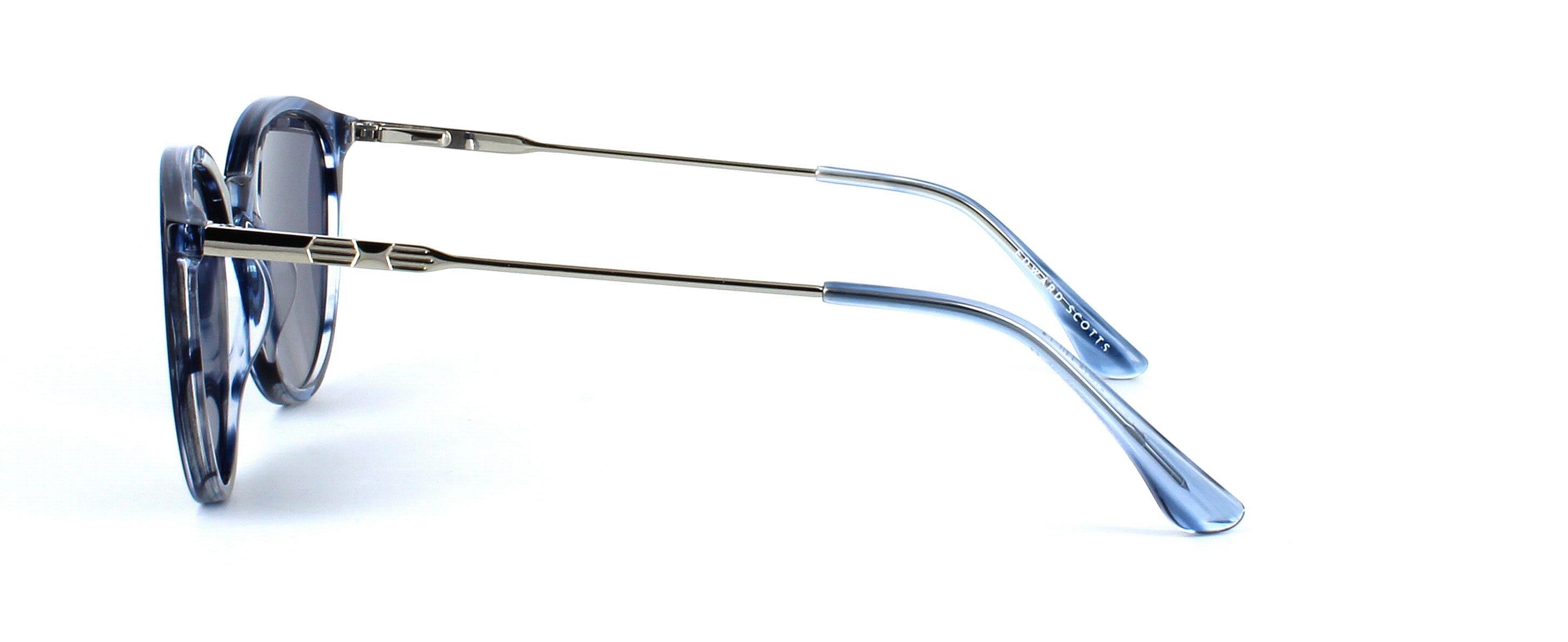 Edward Scotts BJ9201 - Prescription Sunglasses - Blue - Acetate frame with sprung hinge temples - image view 2