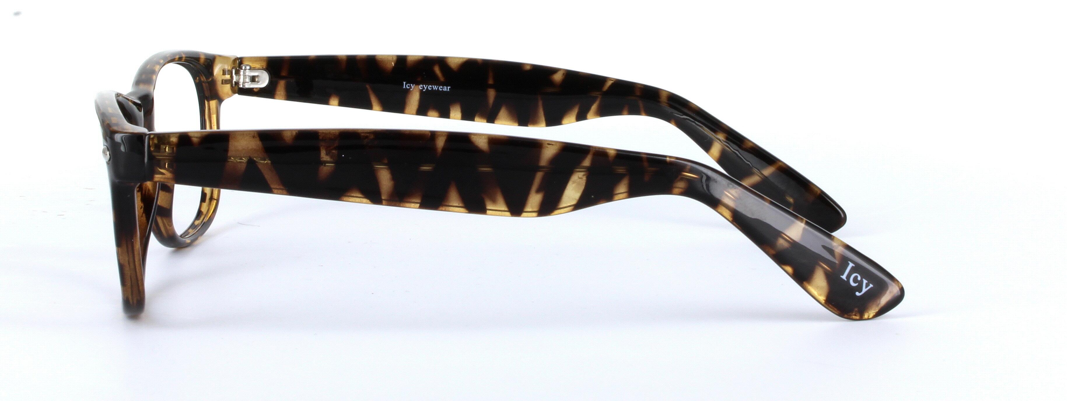 Jakona - Ladies mottled brown acetate glasses frame - image view 2