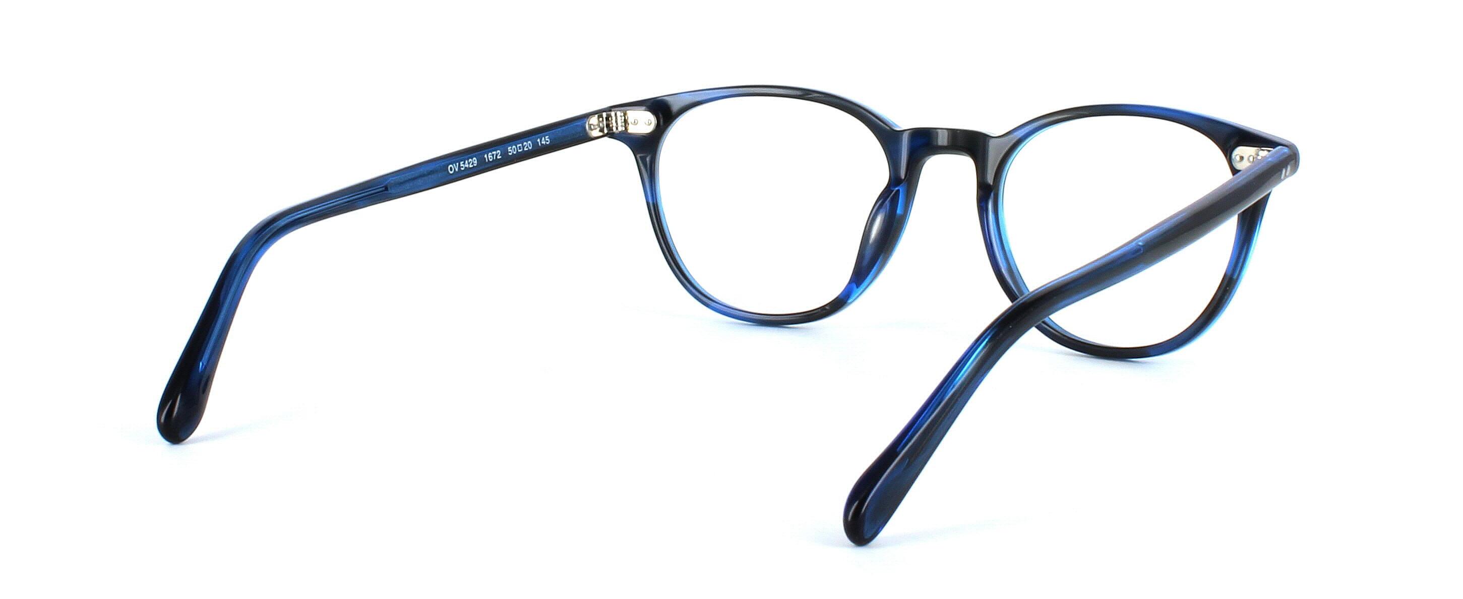 Riviera - Ladies chic round shaped acetate in two shades of blue - image view 4