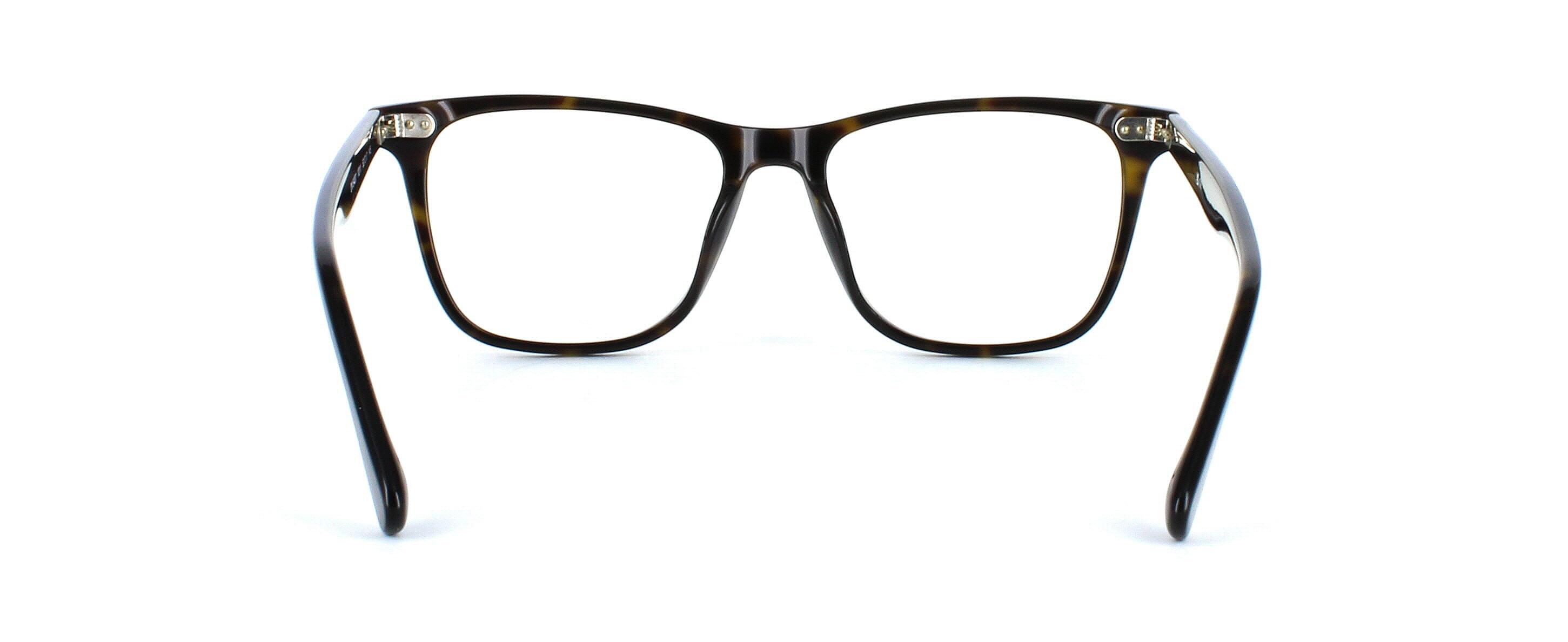 Los Cabos - Unisex acetate glasses with rectangular shapes lenses here in shiny tortoise - image view 3