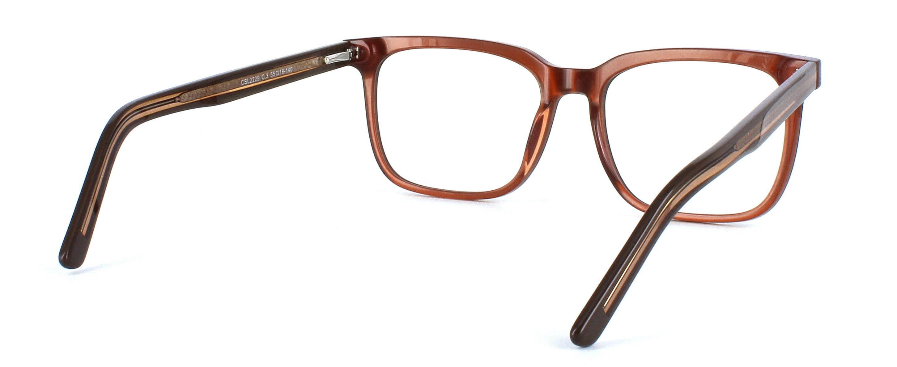 Campeche - Gent's bold acetate rectangular shaped frame for men with sprung hinged temples - image view 4