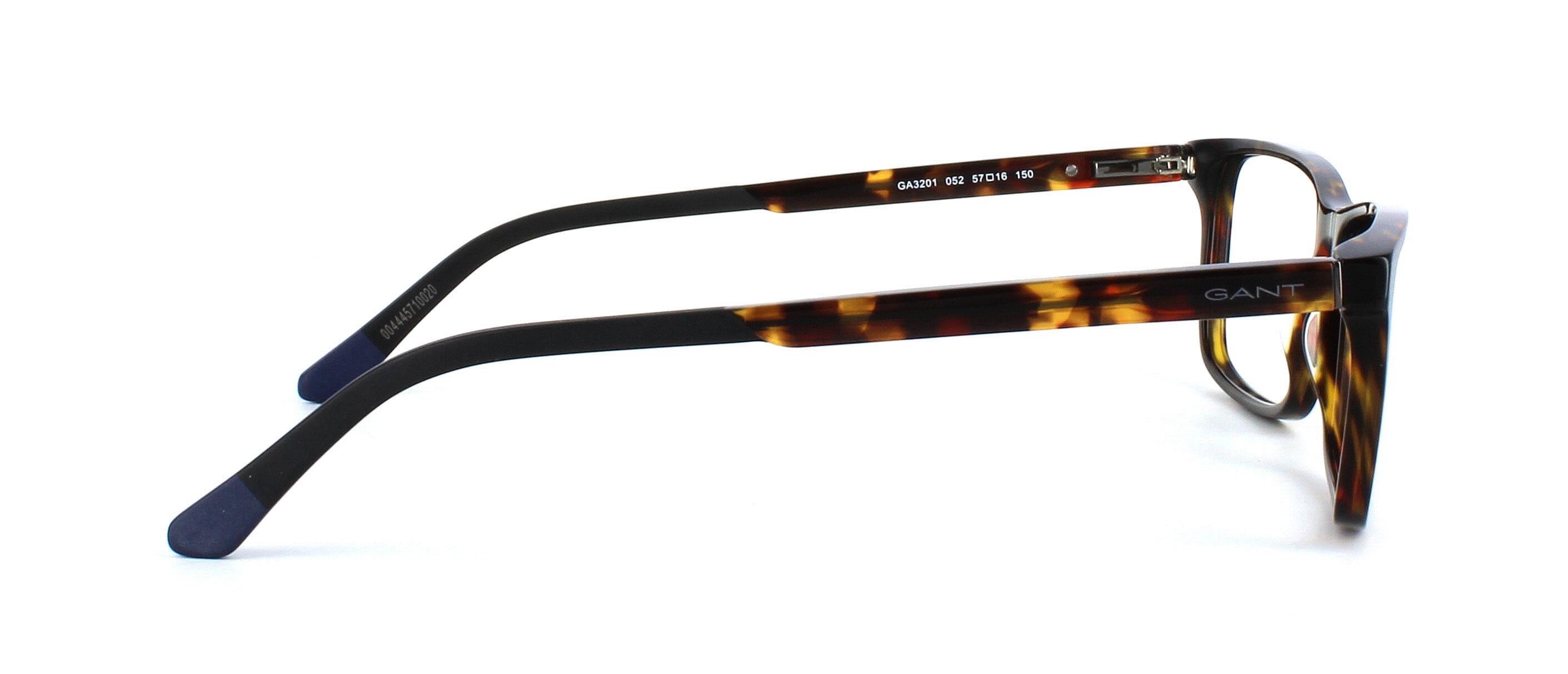 Gant 3201 - Dark tortoise unisex acetate glasses frame with sprung hinged temples - image view 2