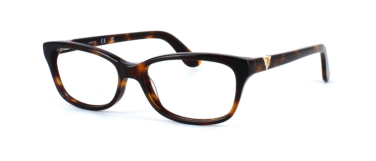 Guess 2948 - Women's small acetate glasses frame with rectangular shaped lenses - image view 1