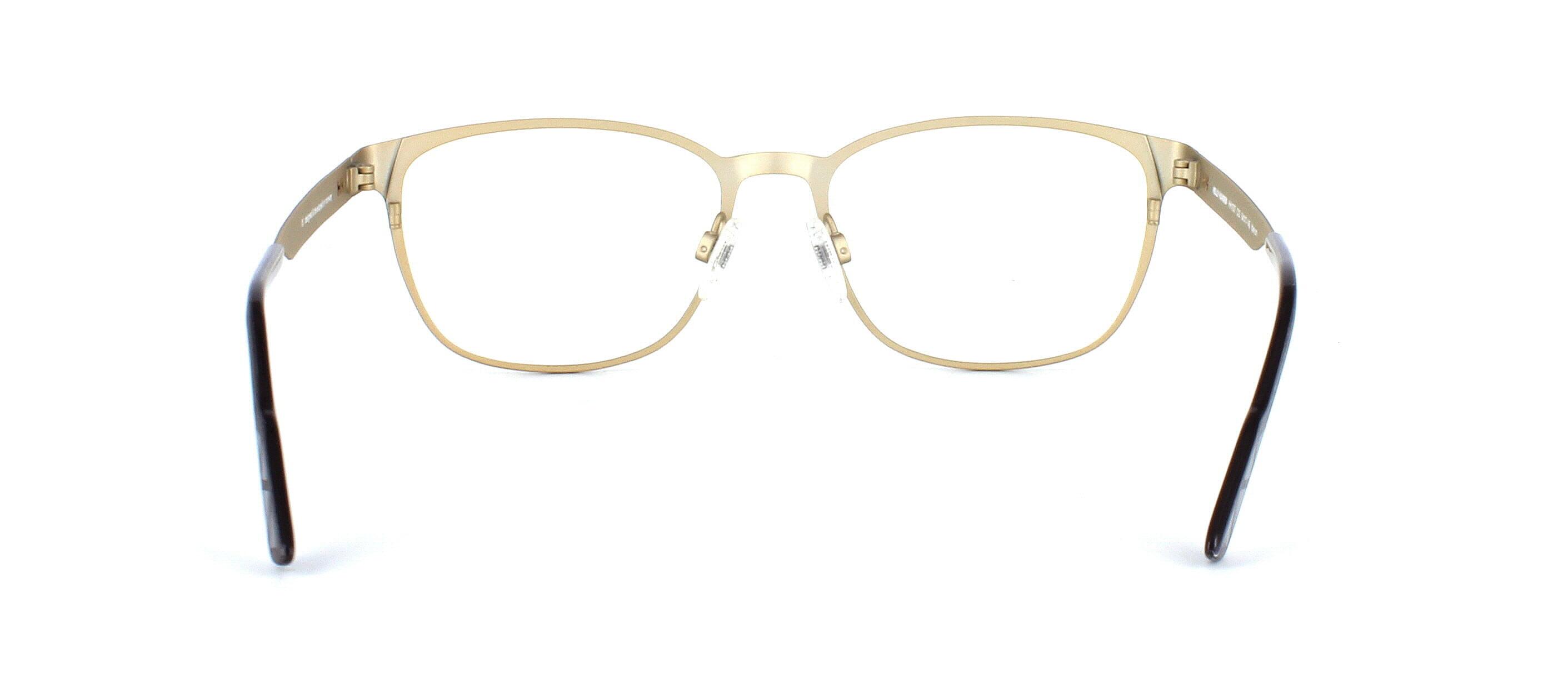 Helly Hansen 1037 - Unisex rectangular shaped titanium frame in matt brown with matt gold reverse - image view 3