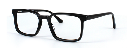 Guaro - Black acetate glasses frame with rectangular shaped lenses and sprung hinge temples - image view 1