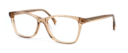Sonti - Crystal brown acetate glasses frame for women with designer style barrel hinges - image view 1
