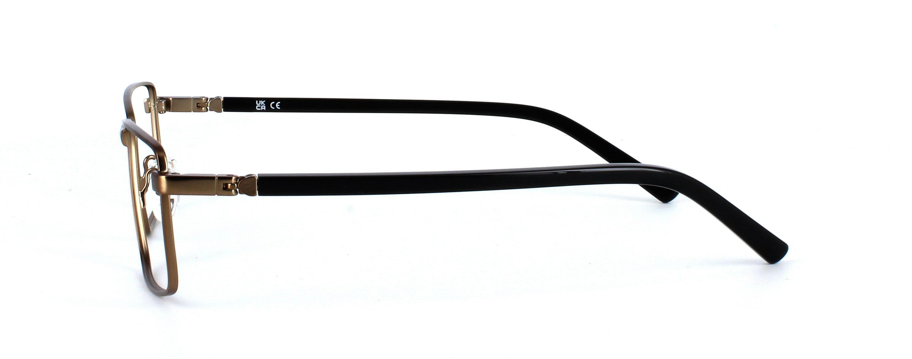 Wrighty - Matt bronze gent's metal frame with rectangular shaped lenses and pivotal hinges -  image view 3