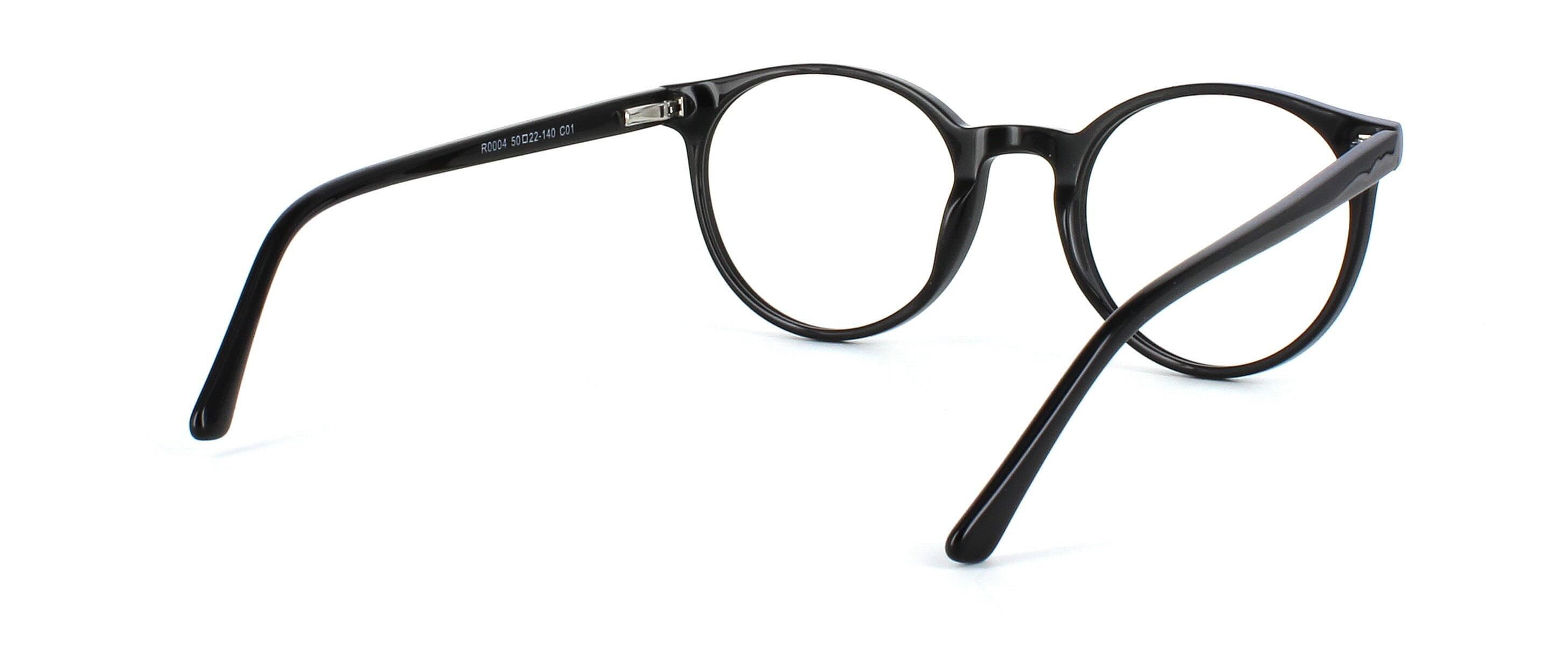 Edwardn Scotts Hepworth - Round shaped black acetate glasses for women with sprung hinged temples - image view 4
