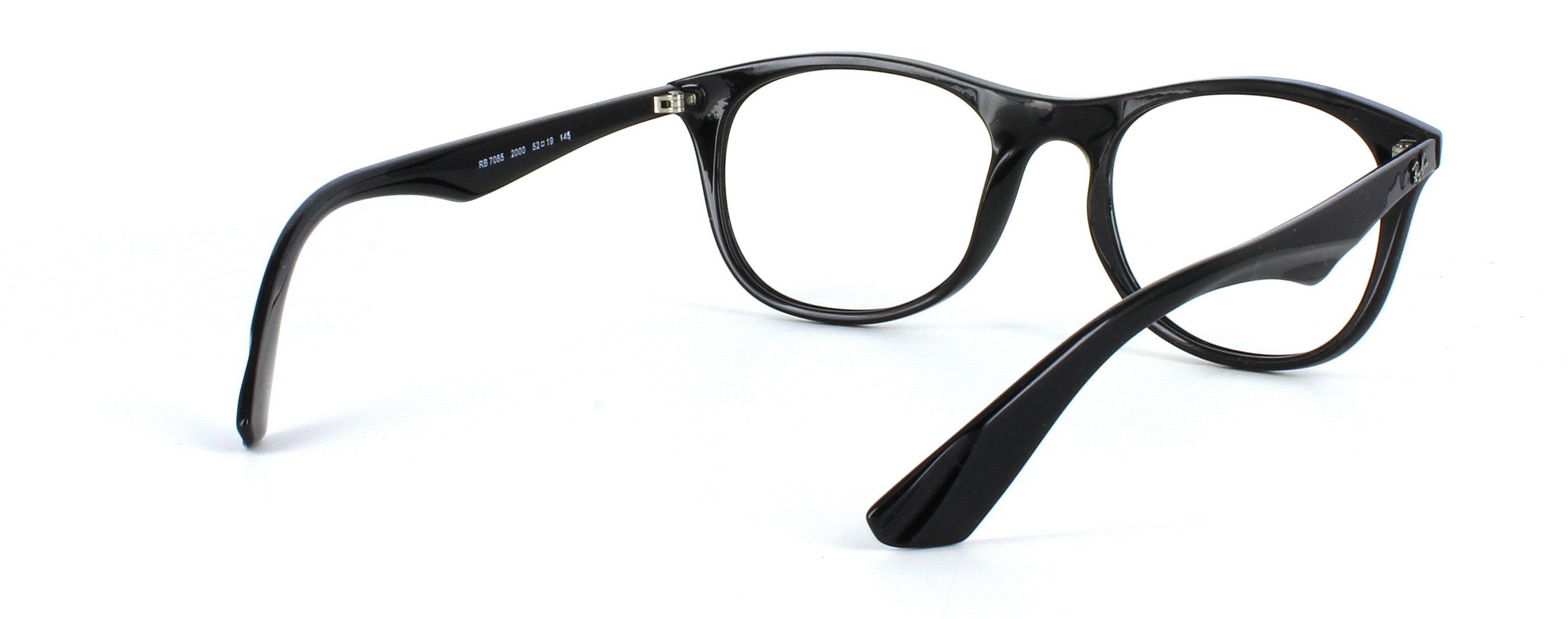 Ray Ban 7085 2000 - Shiny black round shaped ladies acetate glasses - image view 4