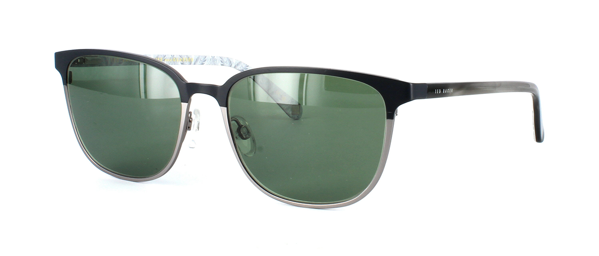 Ted Baker 4302 prescription sunglasses - black and silver metal unisex frame with sprung hinge temples - image view 1