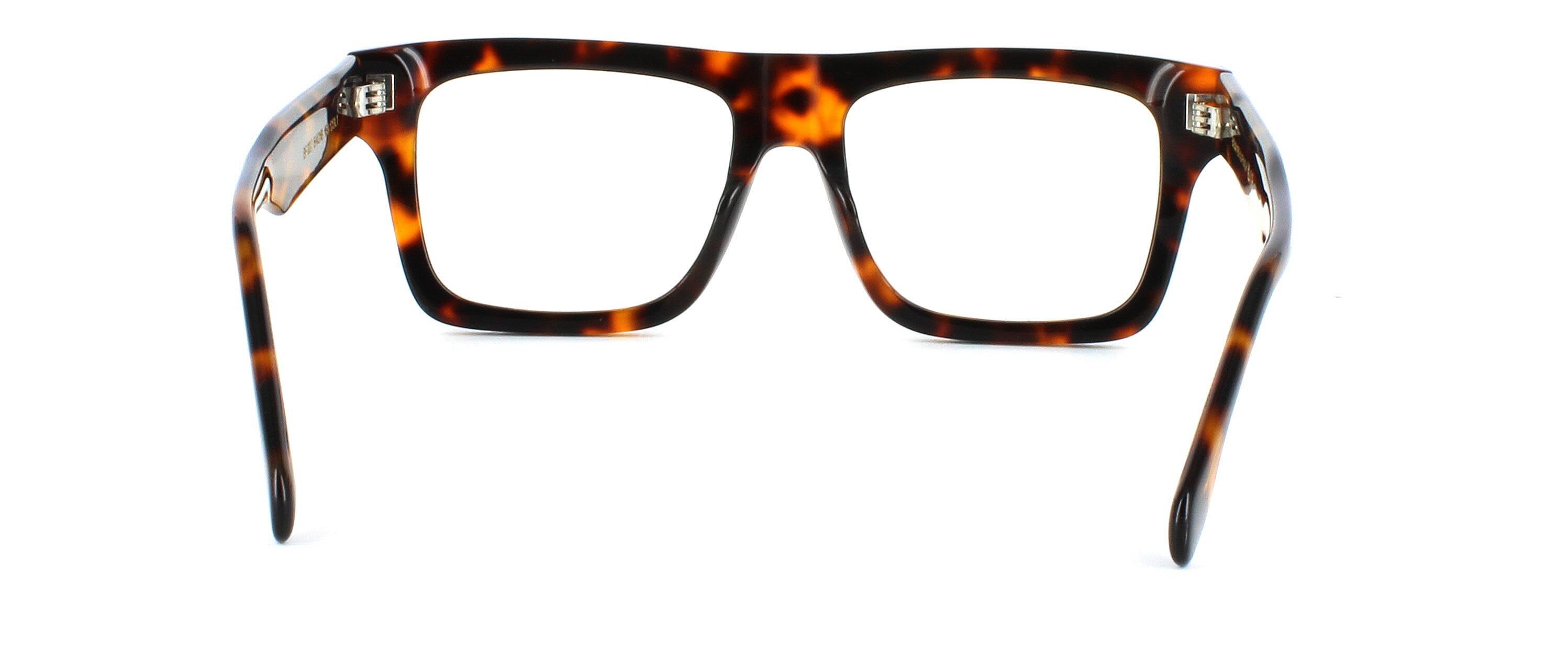 Bowyer & Finch Lapislazuli - Tortoise gent's hand made premium acetate glasses with rectangular shaped lenses . Quality five bar barrel hinges to matching tortoise acetate arms - image view 3