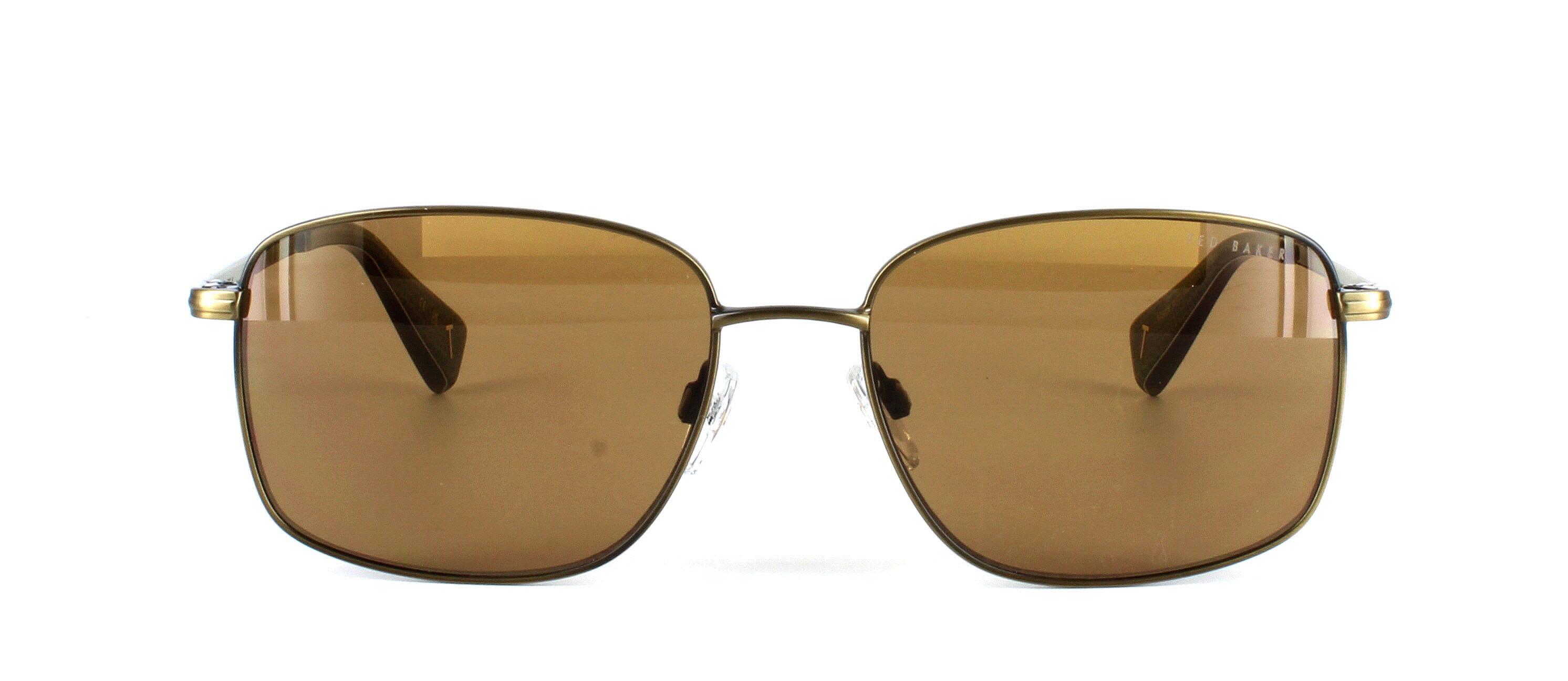 Ted Baker Lance - Light bronze coloured square shaped metal glasses frame with brown lenses for  Men - image view 5