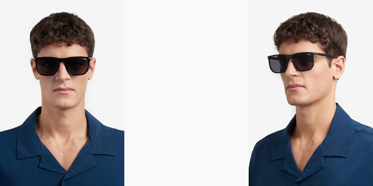 Carrera 329 - Black prescription sunglasses for mean with rectangular shaped lenses - image view 4