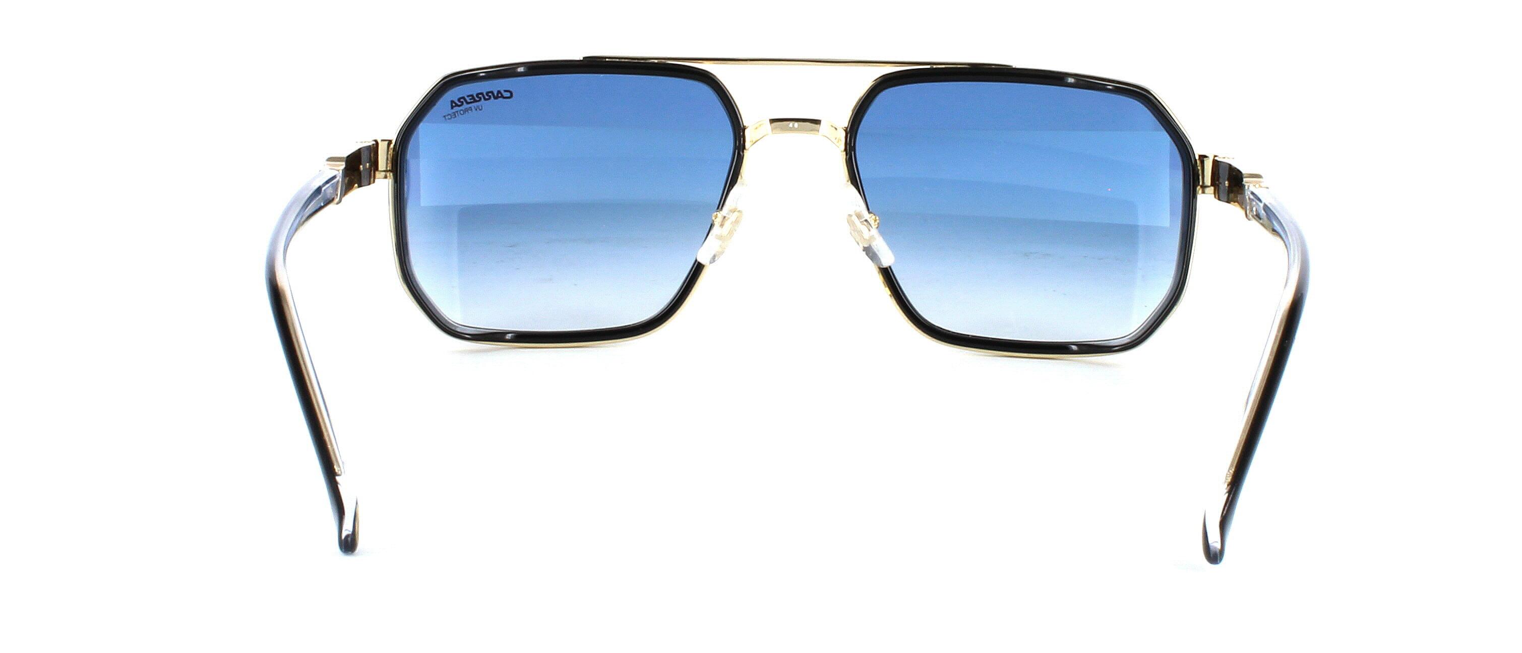 Carrera 1069 - Men's 2-tone stainless steel and acetate gold and black sunglasses with sprung hinged temples - image view 3