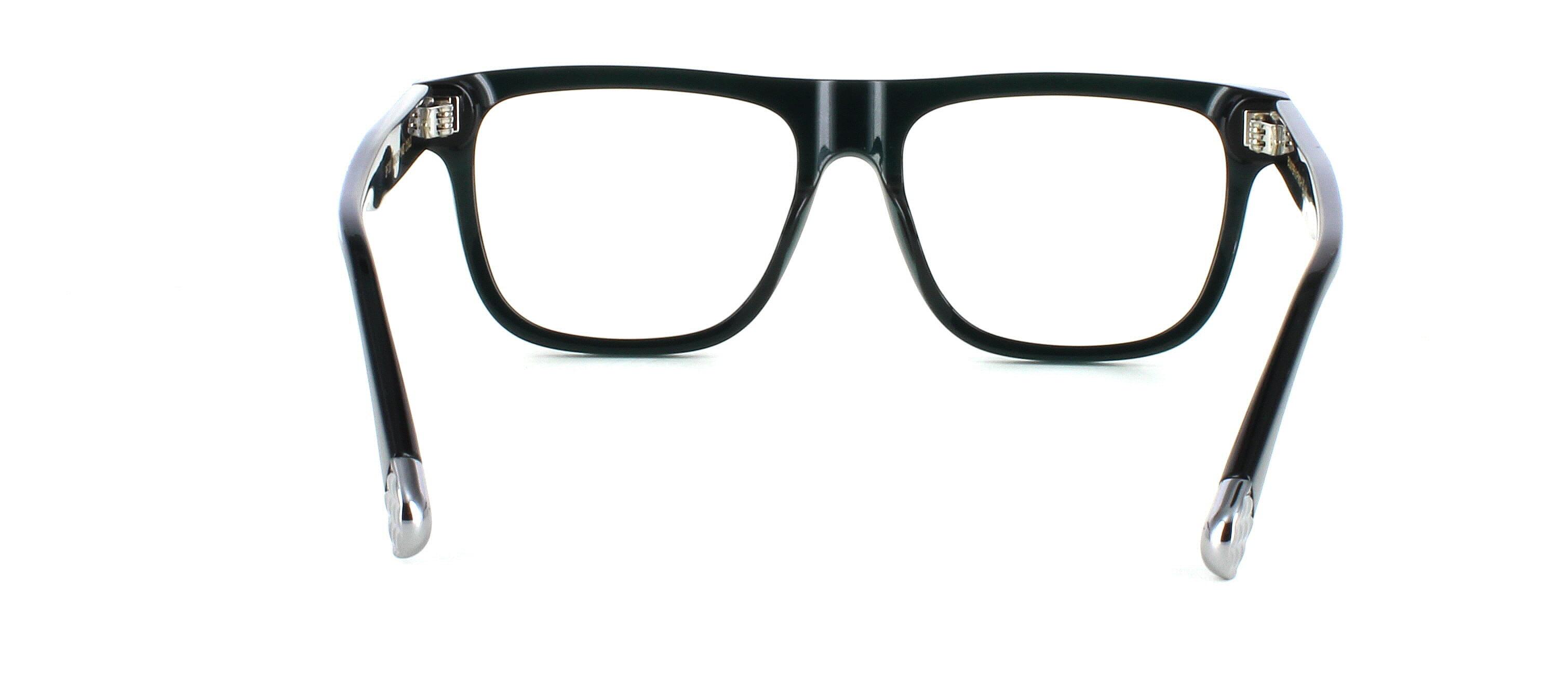 Bowyer & Finch Septimus - Black & Silver prescription glasses rear view