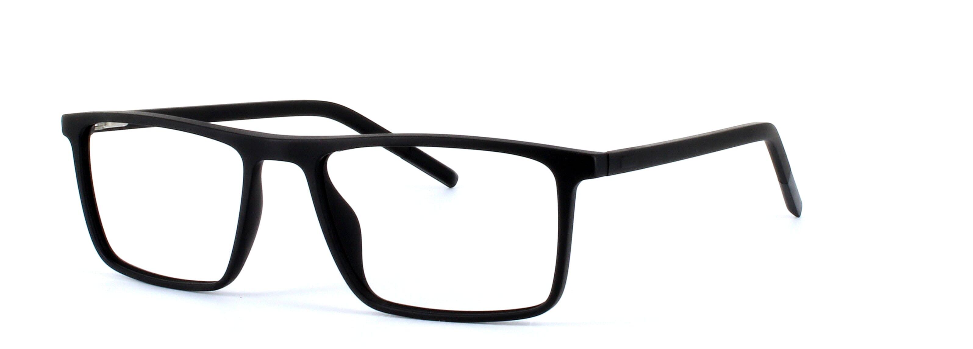 Theodore - Black prescription glasses front left view