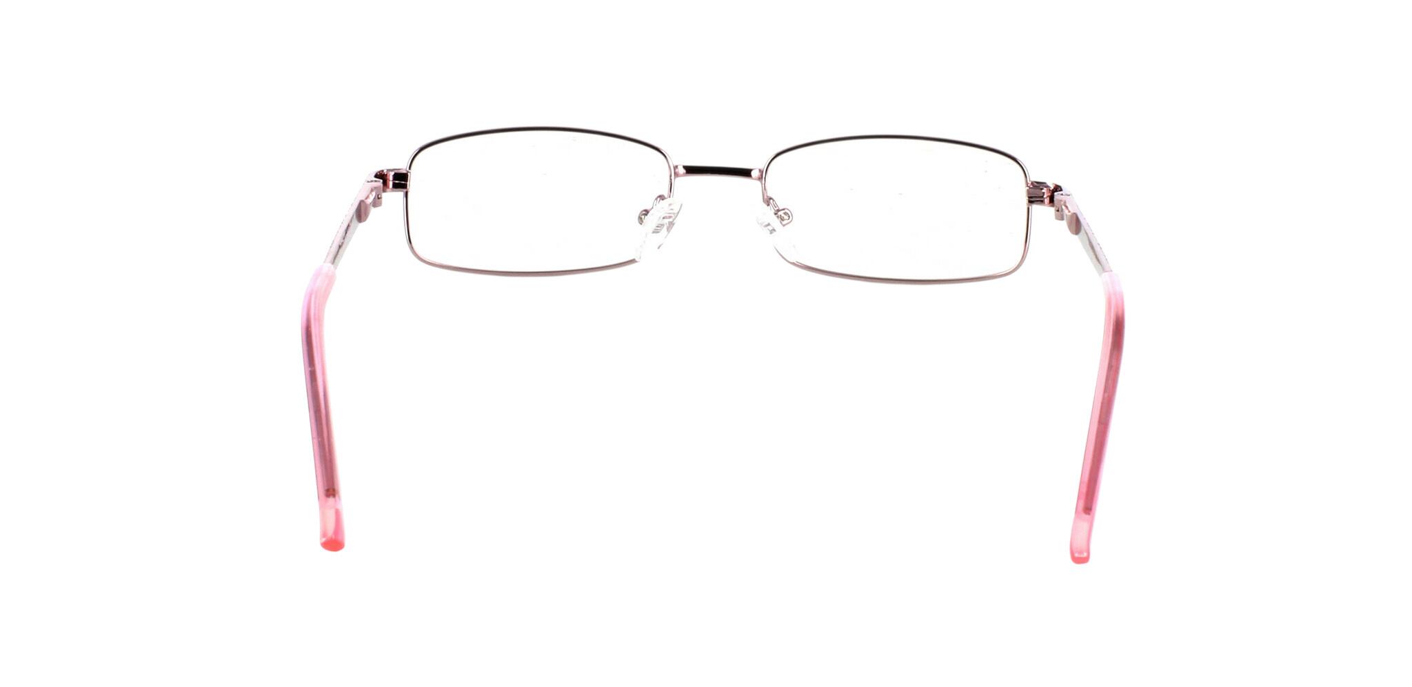 Moira - Shiny Lilac women's rectangular metal full rim optical frames in lilac with sprung hinges - image view 2
