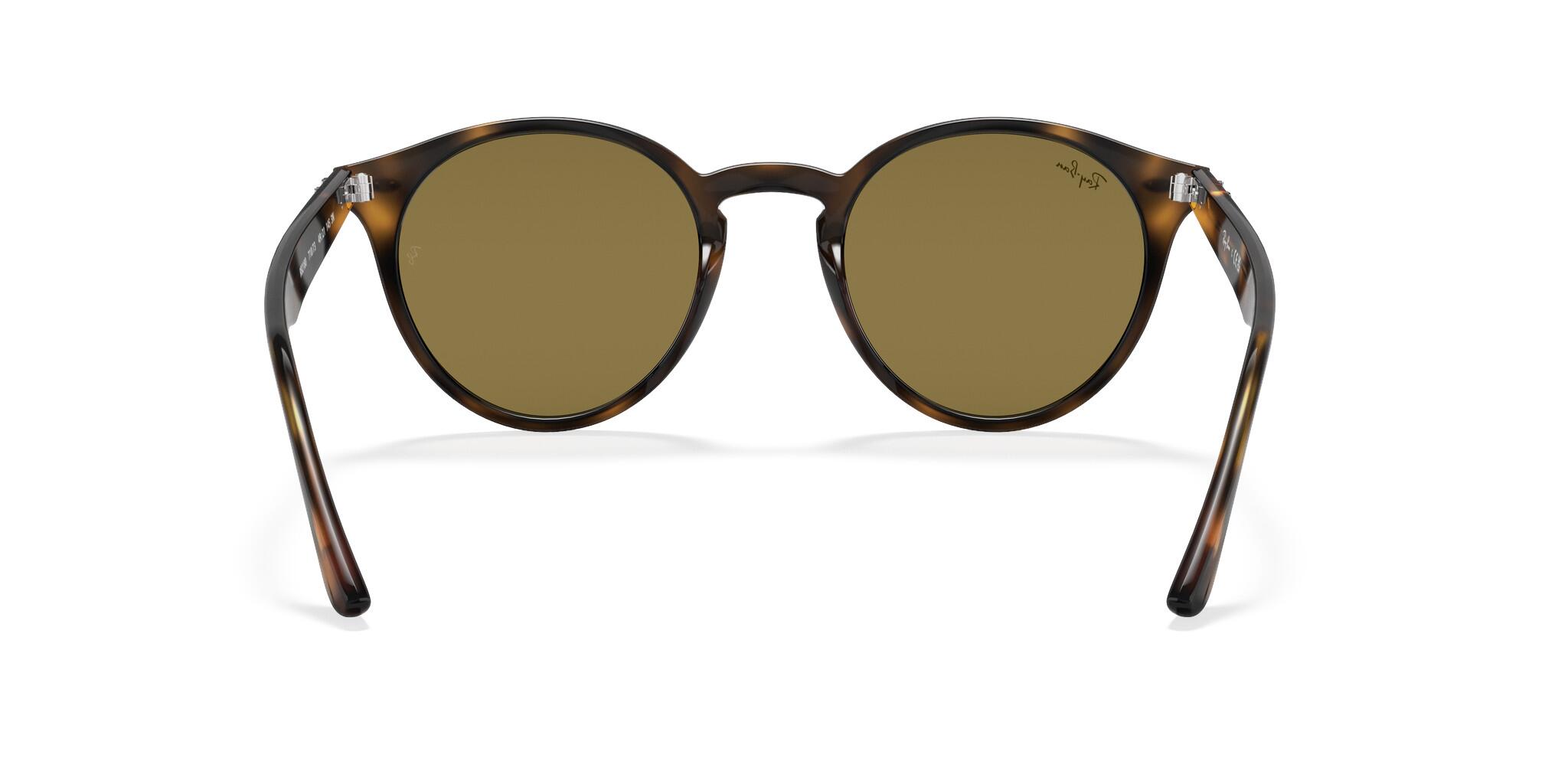 Ray Ban 2180 710 women's round plastic full rim non-prescription sunglasses in tortoise with fixed hinges - image view 2
